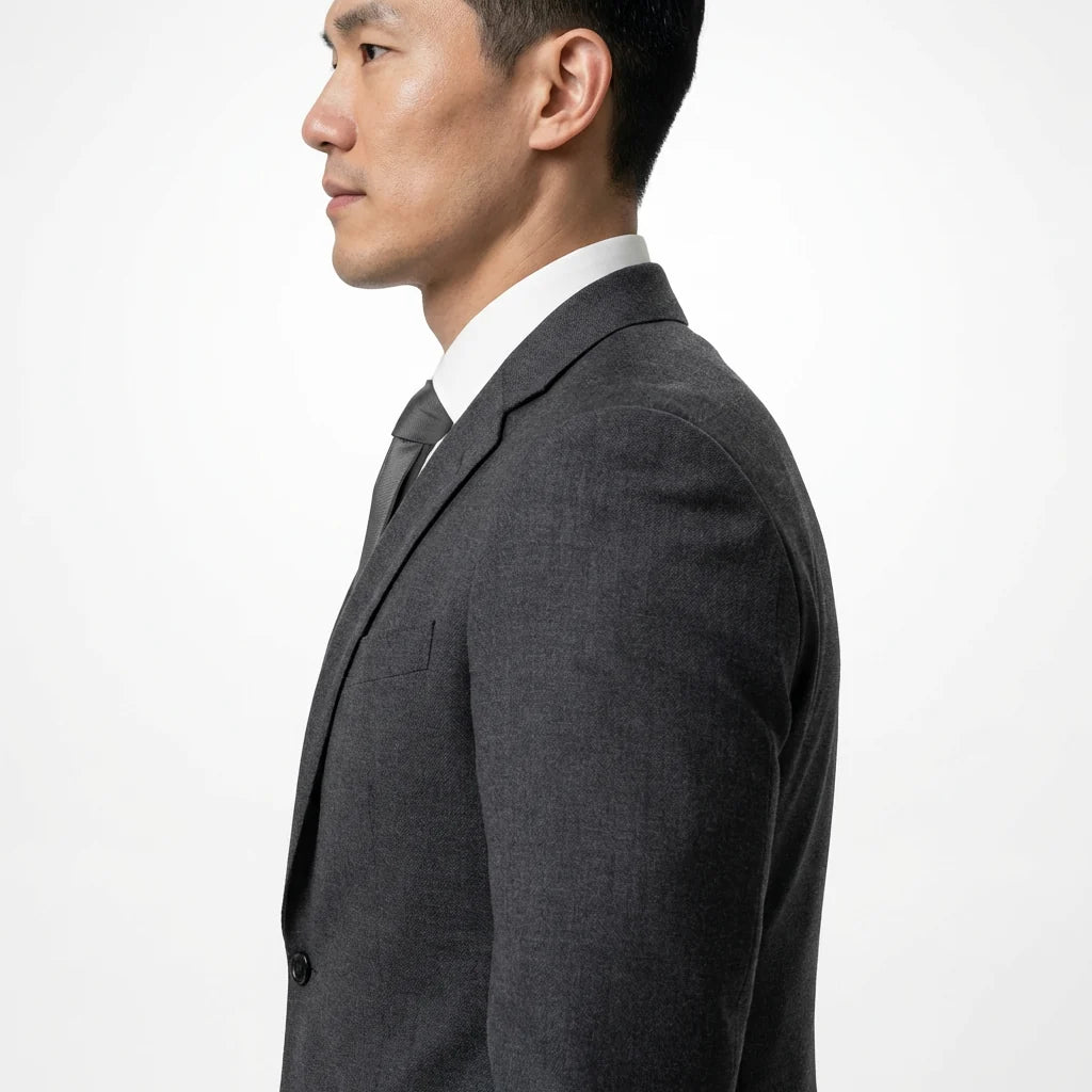 Charcoal Grey Tailored Suit Jacket