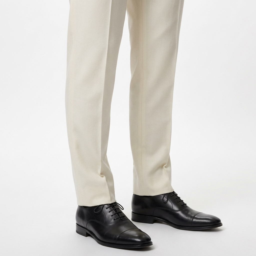 Off White Tailored Suit Trousers