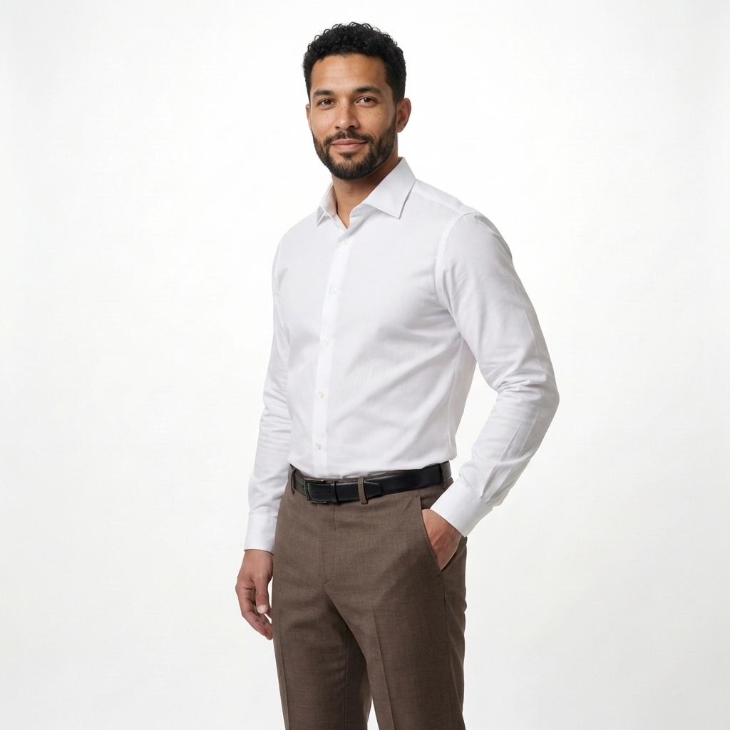 Brown Tailored Suit Trousers