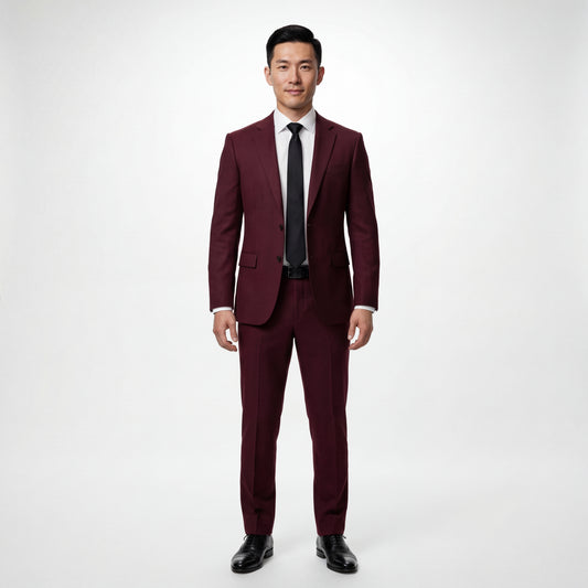 Burgundy Tailored Suit