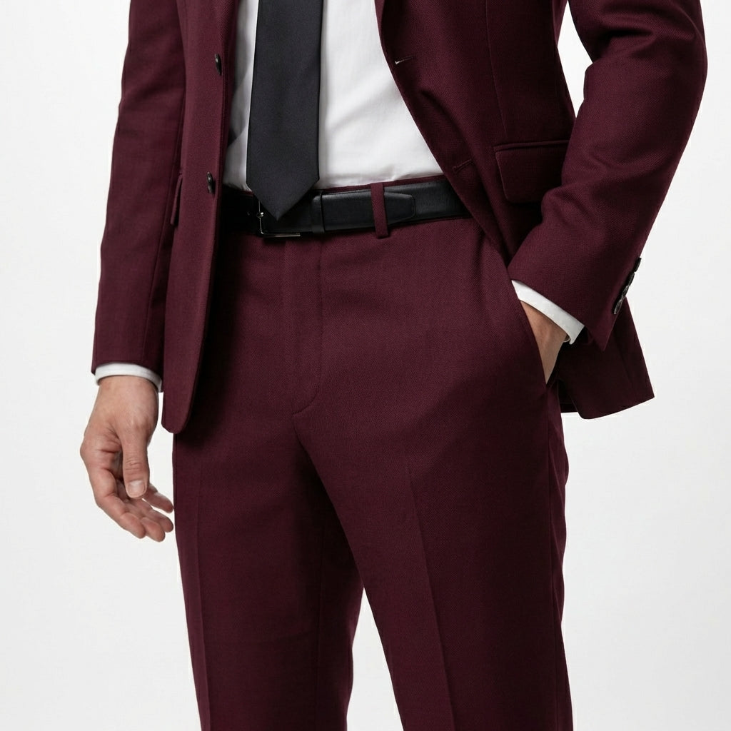 Burgundy Tailored Suit