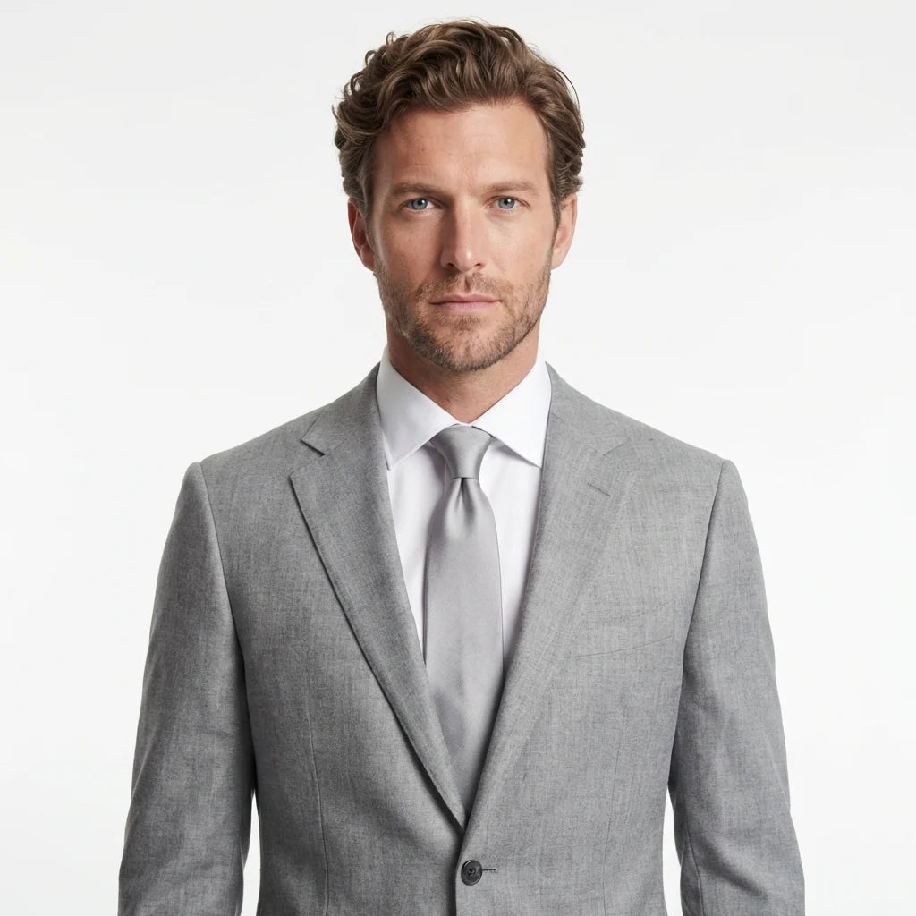 Light Grey Tailored Suit Jacket