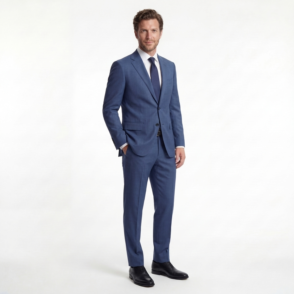 Mid Blue Tailored Suit