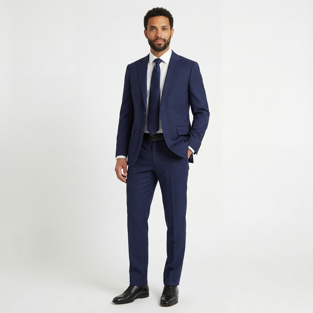 Navy Blue Tailored Suit