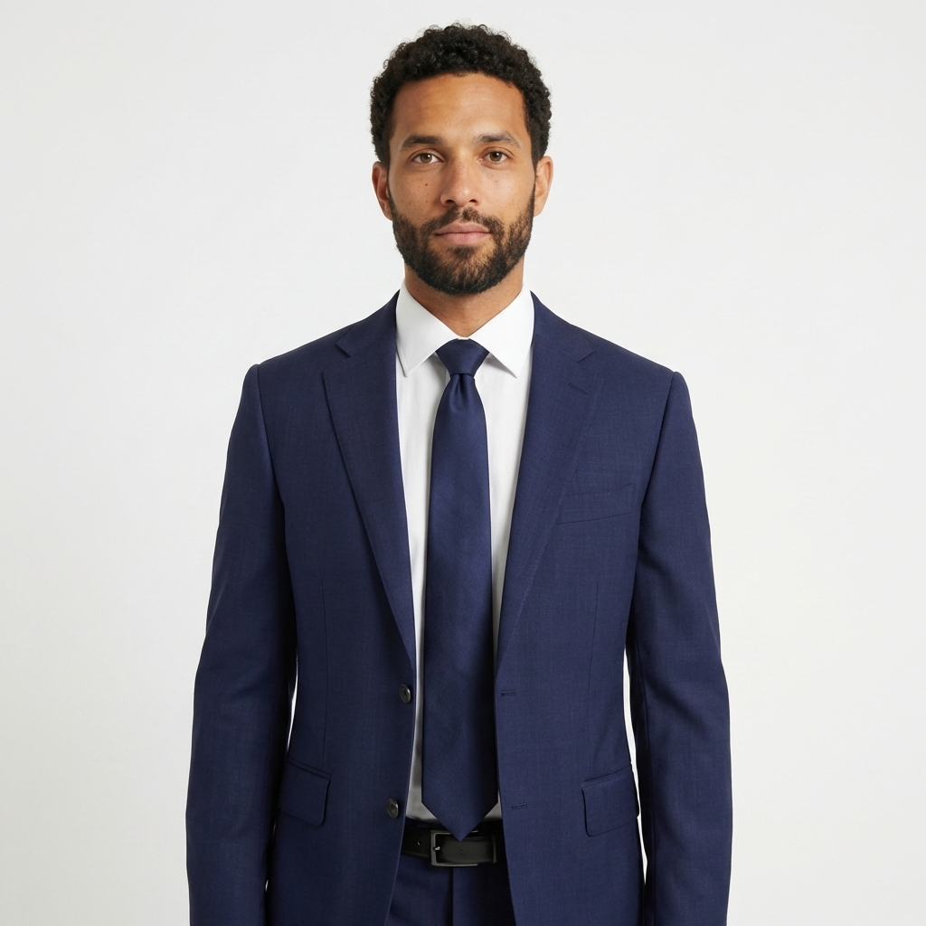 Navy Blue Tailored Suit