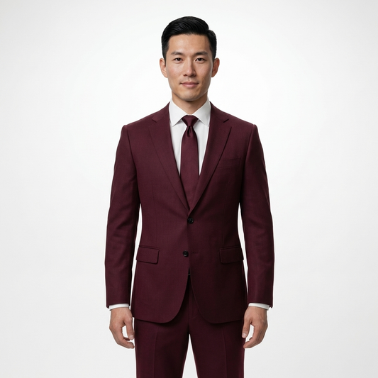 Burgundy Tailored Suit