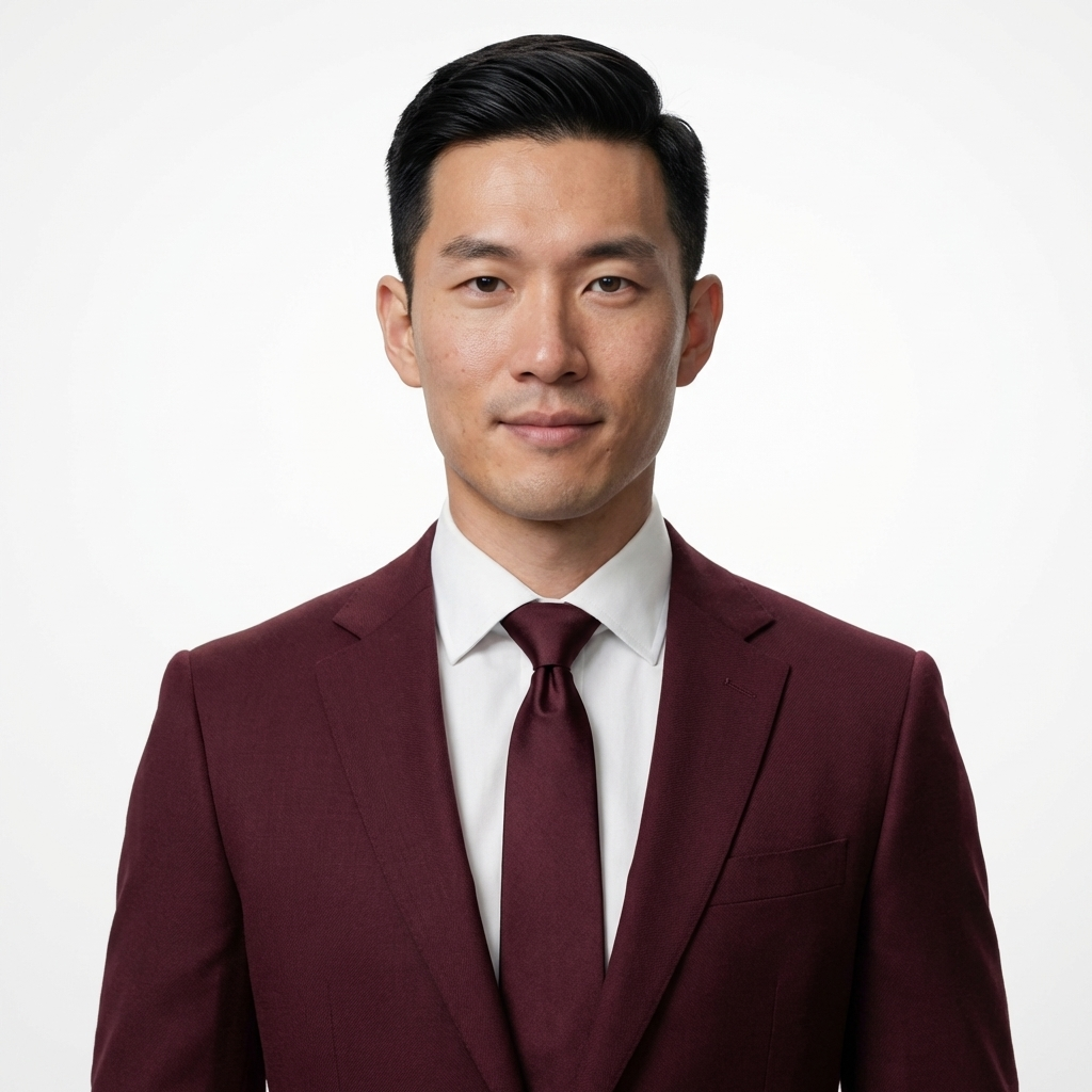 Burgundy Tailored Suit Jacket