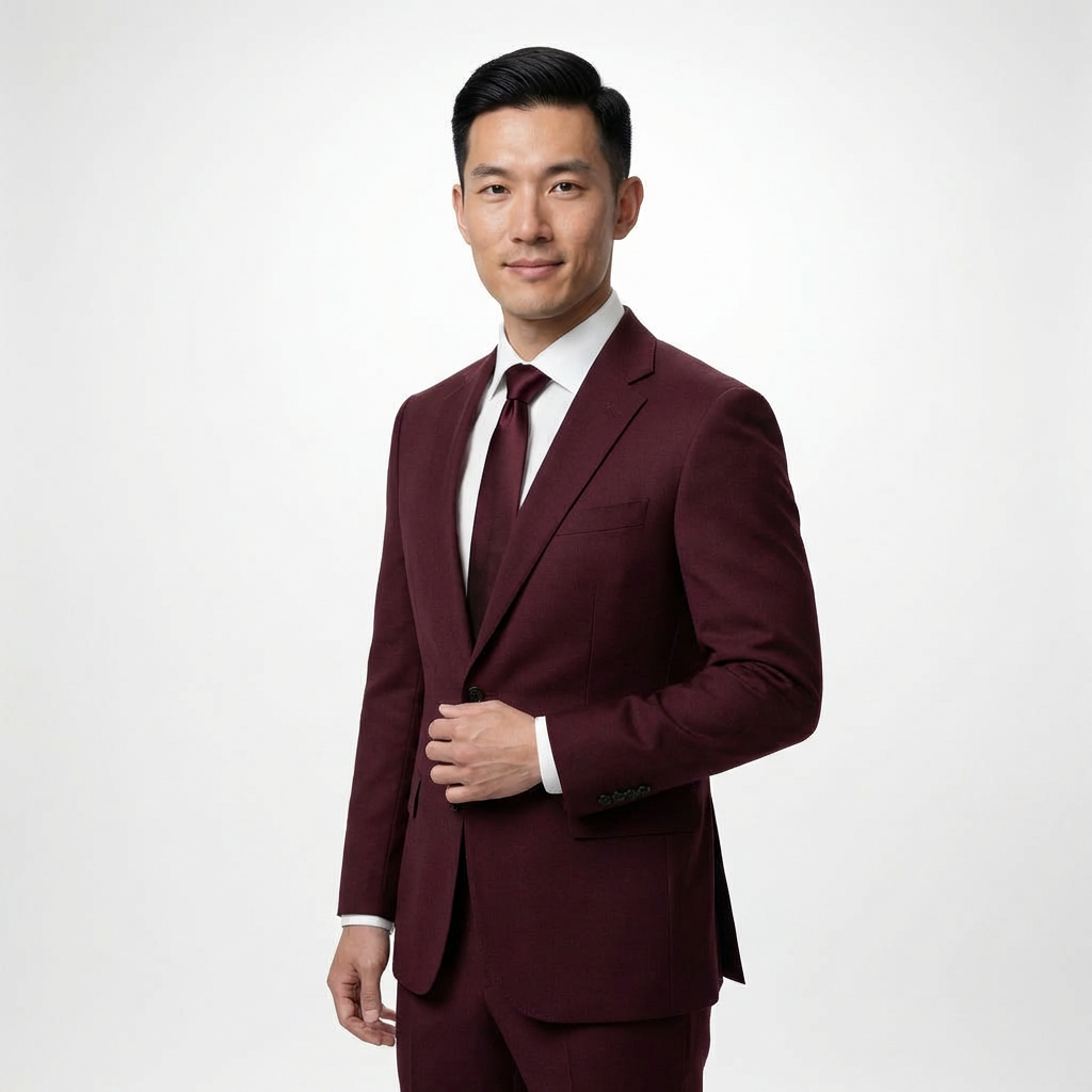 Burgundy Tailored Suit