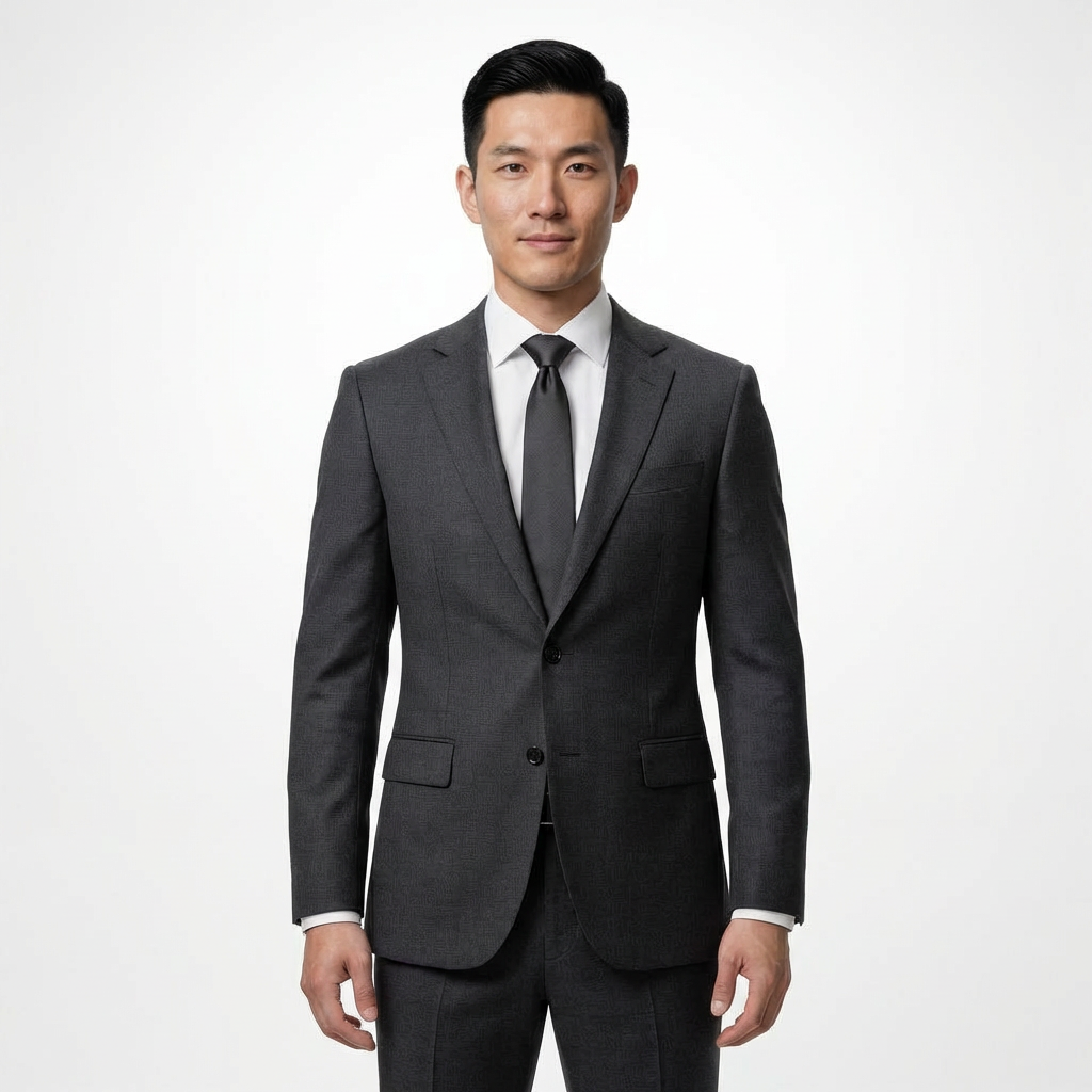 Charcoal Grey Tailored Suit Jacket