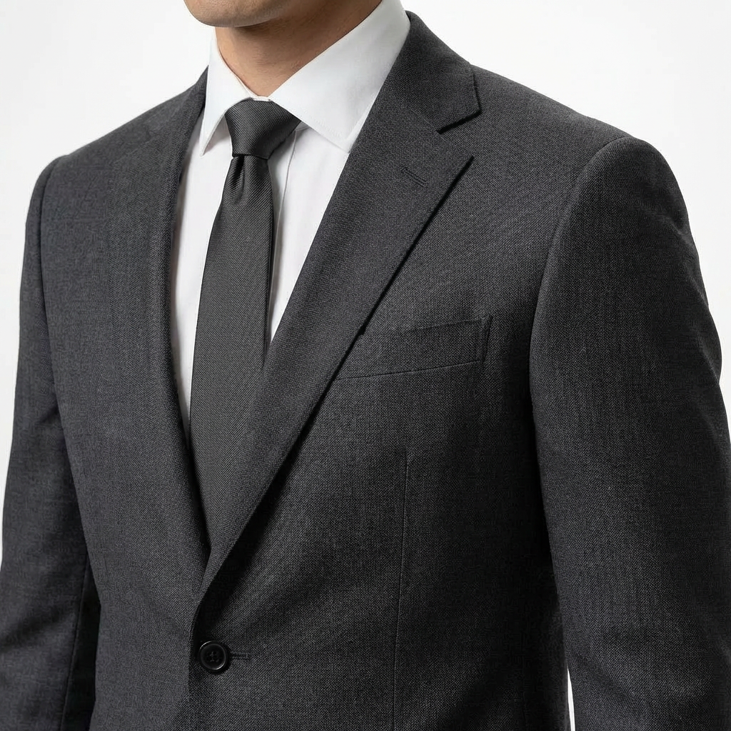 Charcoal Grey Tailored Suit Jacket