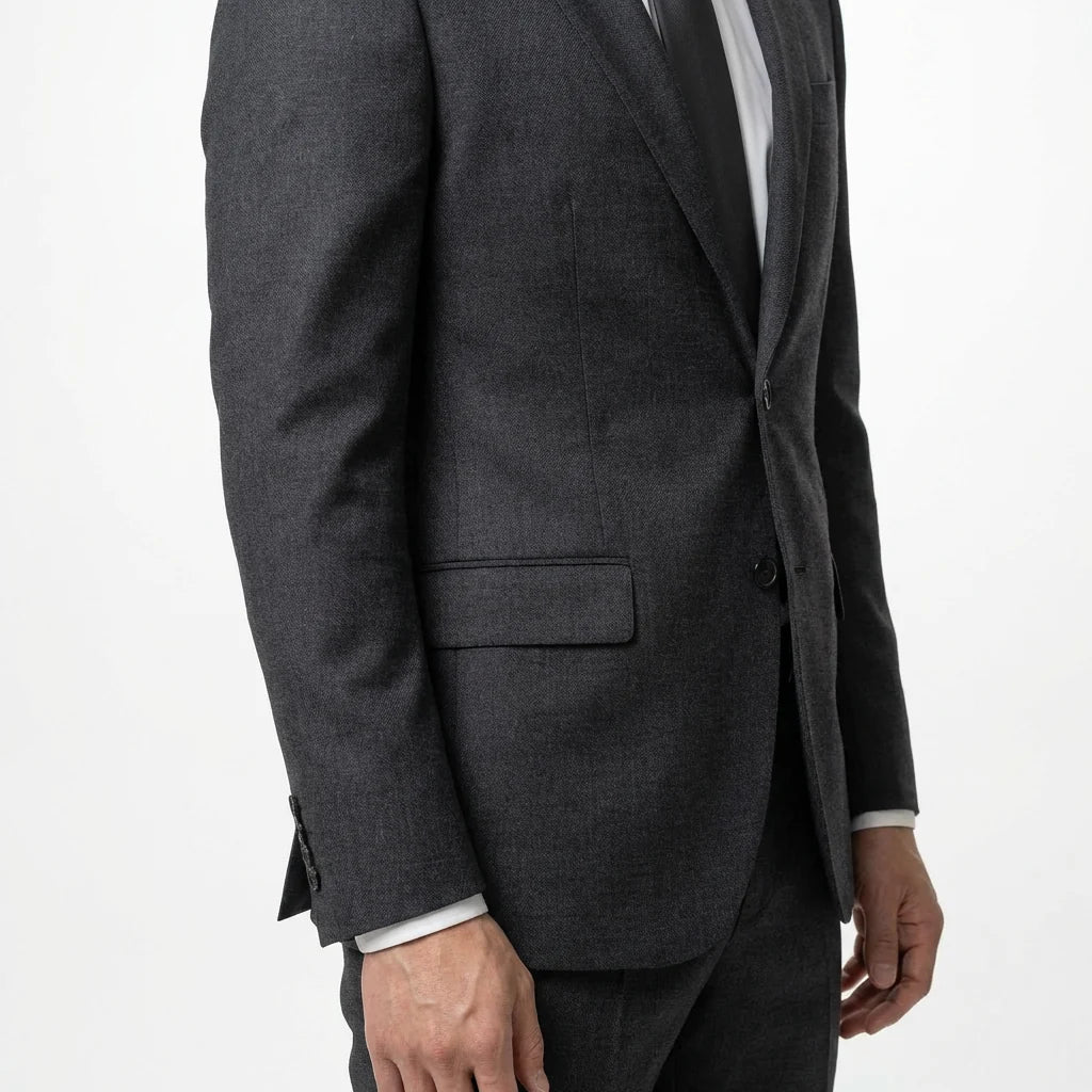 Charcoal Grey Tailored Suit Jacket