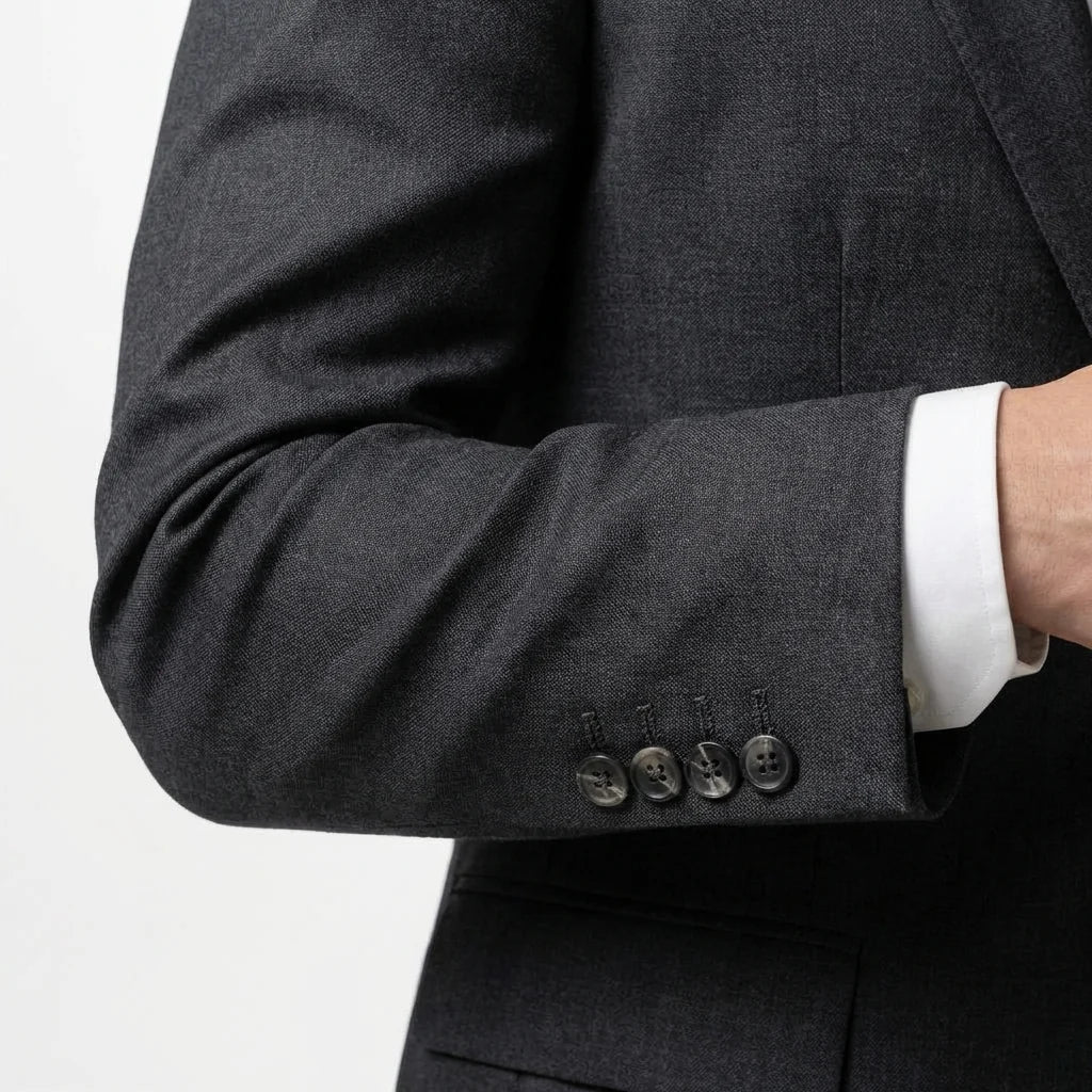 Charcoal Grey Tailored Suit Jacket