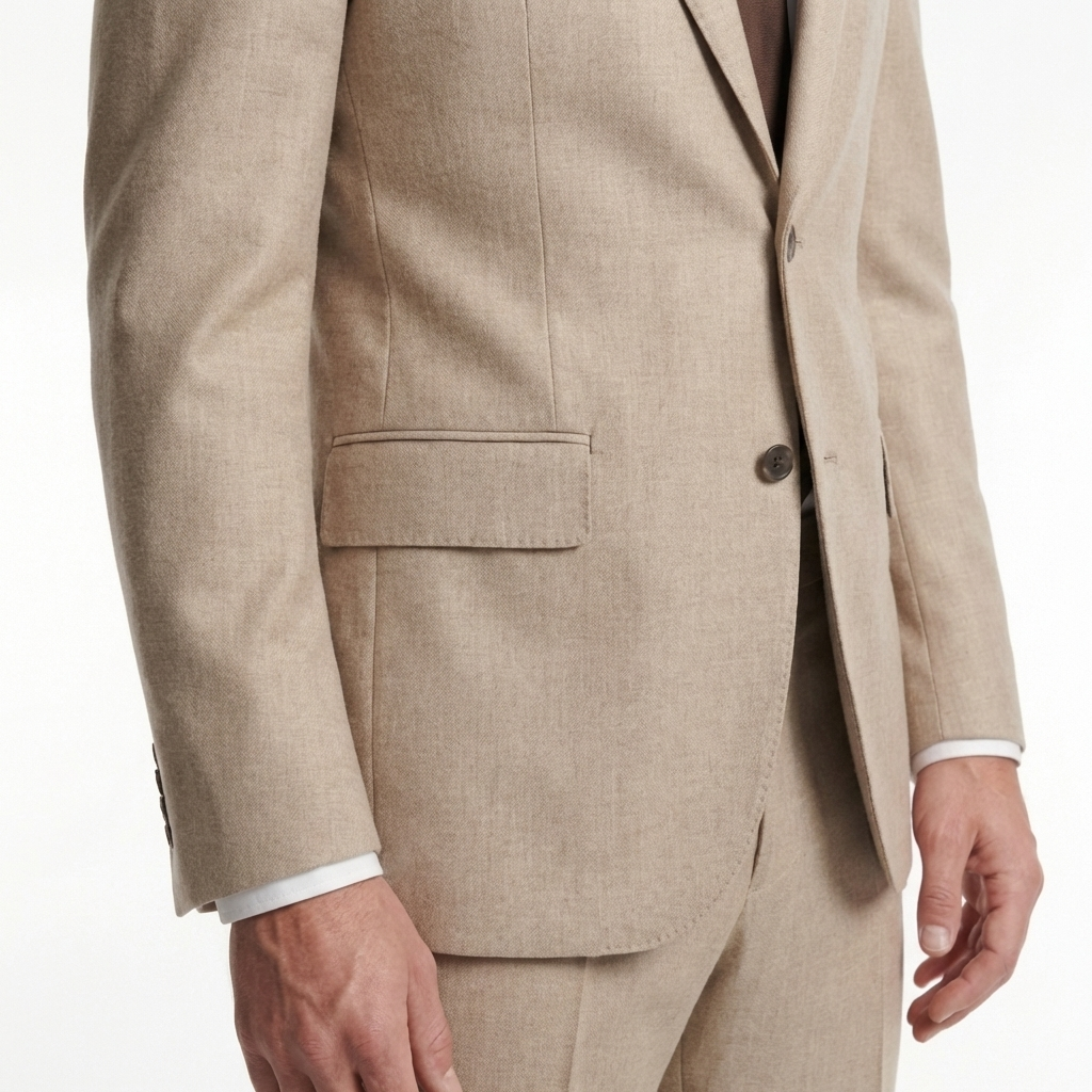 Beige Tailored Suit