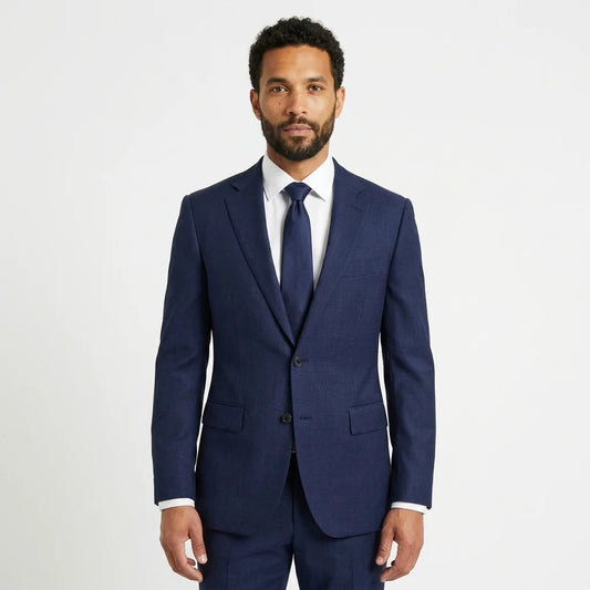 Navy Blue Tailored Suit Jacket