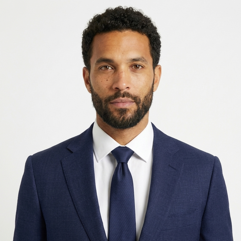 Navy Blue Tailored Suit Jacket