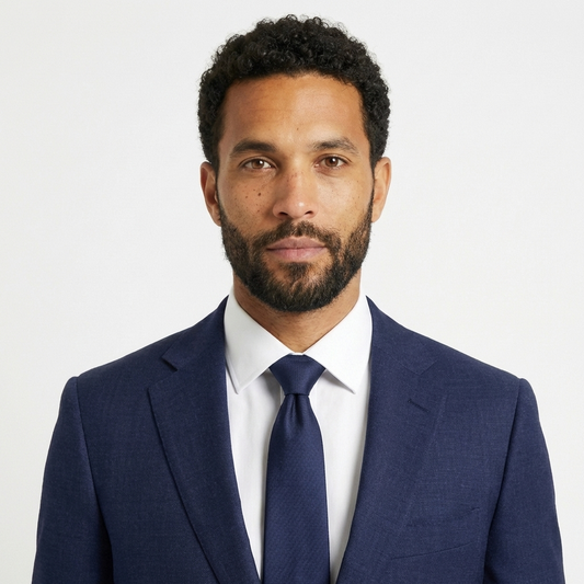 Navy Blue Tailored Suit Jacket