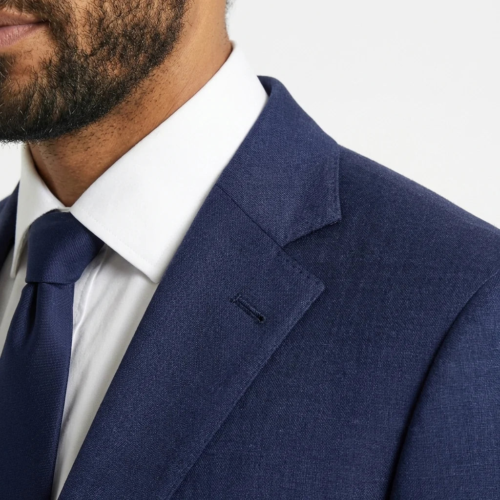 Navy Blue Tailored Suit Jacket