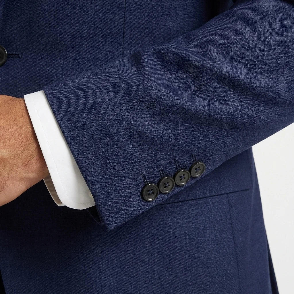Navy Blue Tailored Suit Jacket