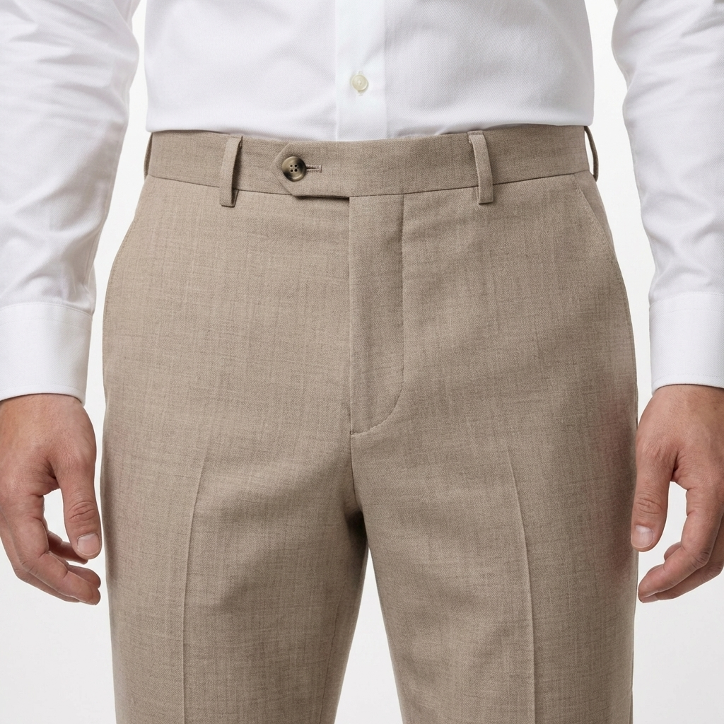 Sand Tailored Suit Trousers