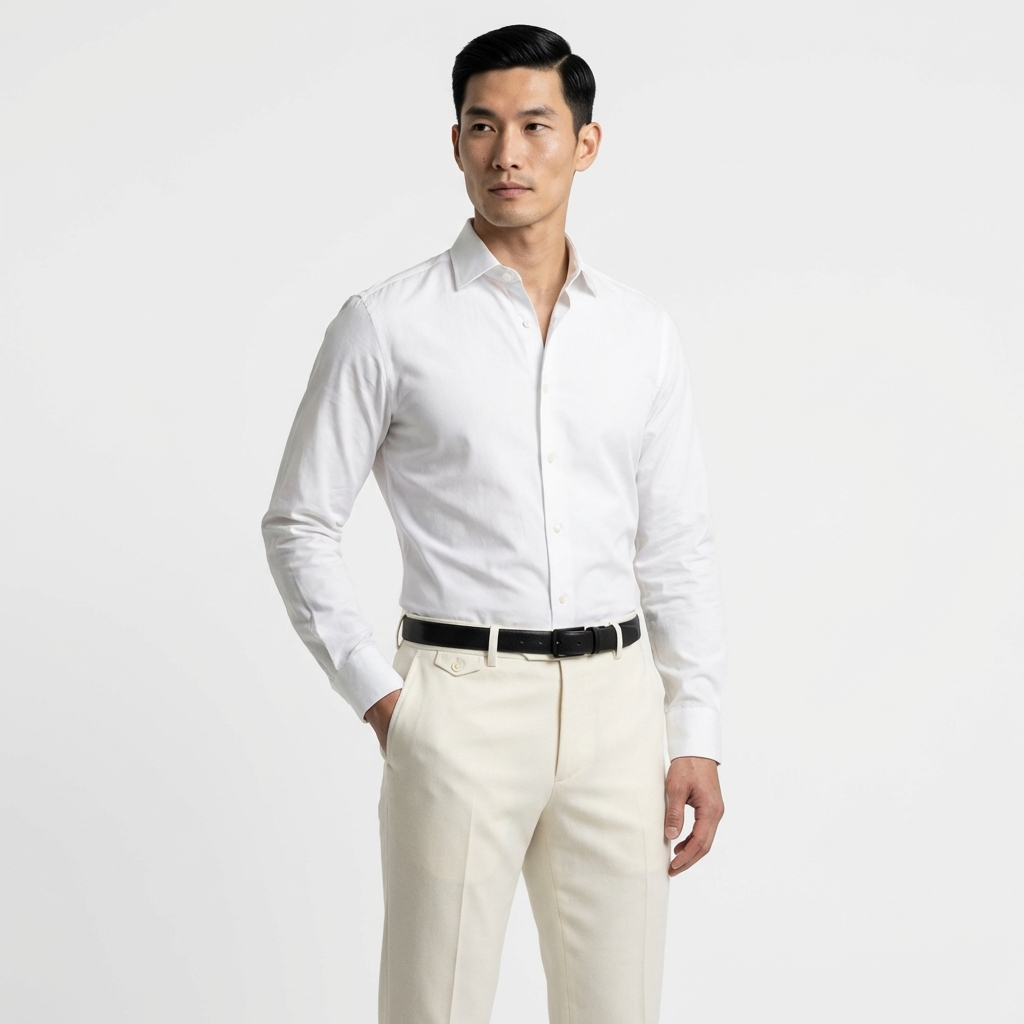 Off White Tailored Suit Trousers