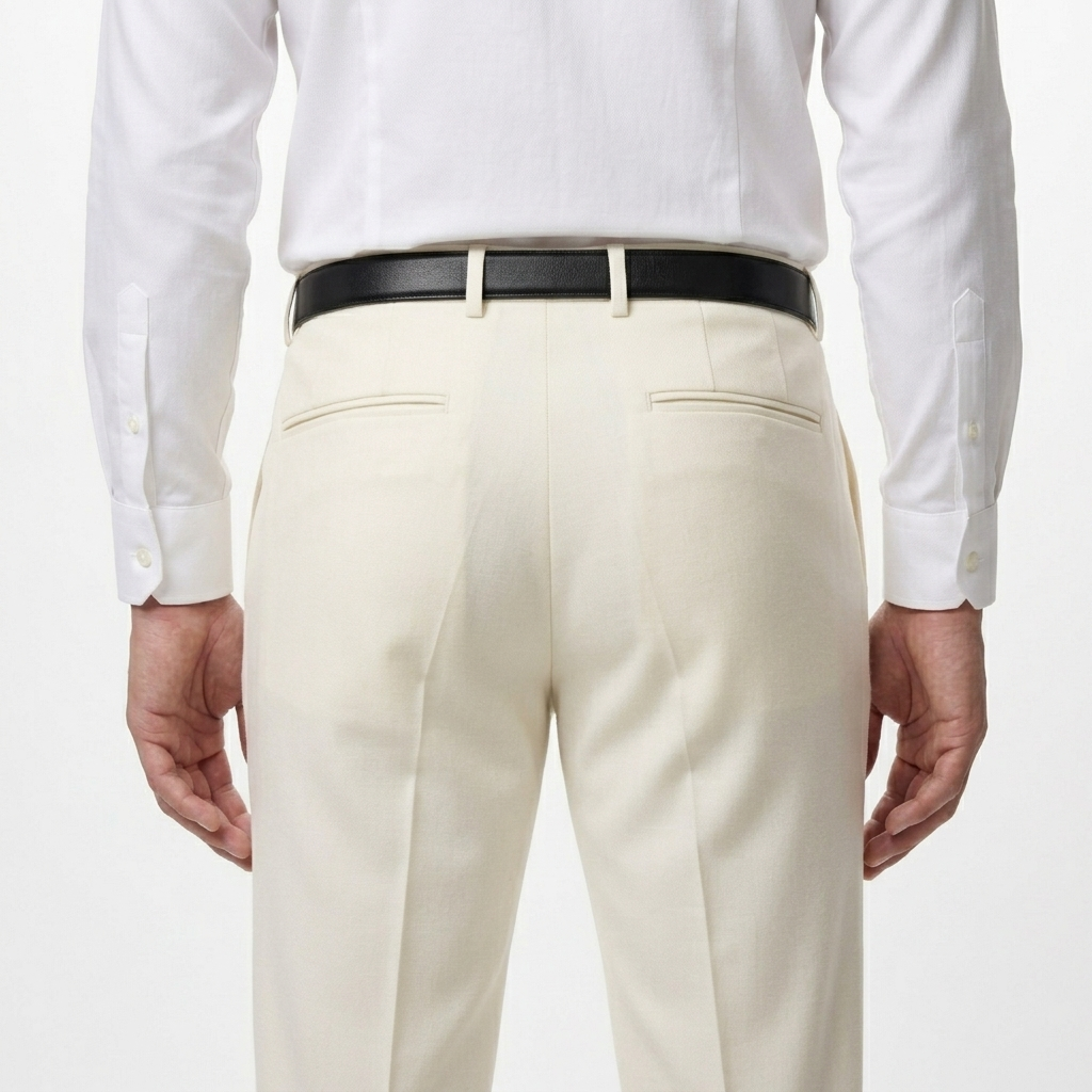 Off White Tailored Suit Trousers