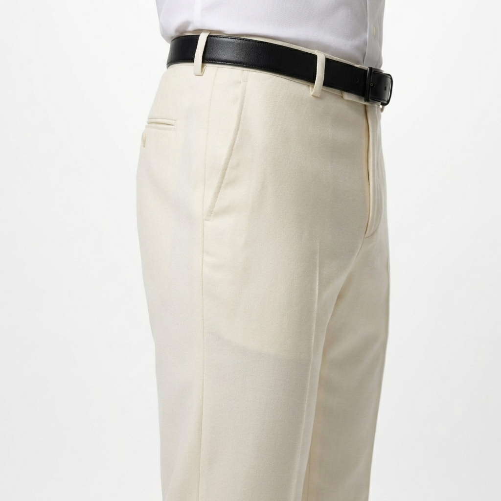 Off White Tailored Suit Trousers