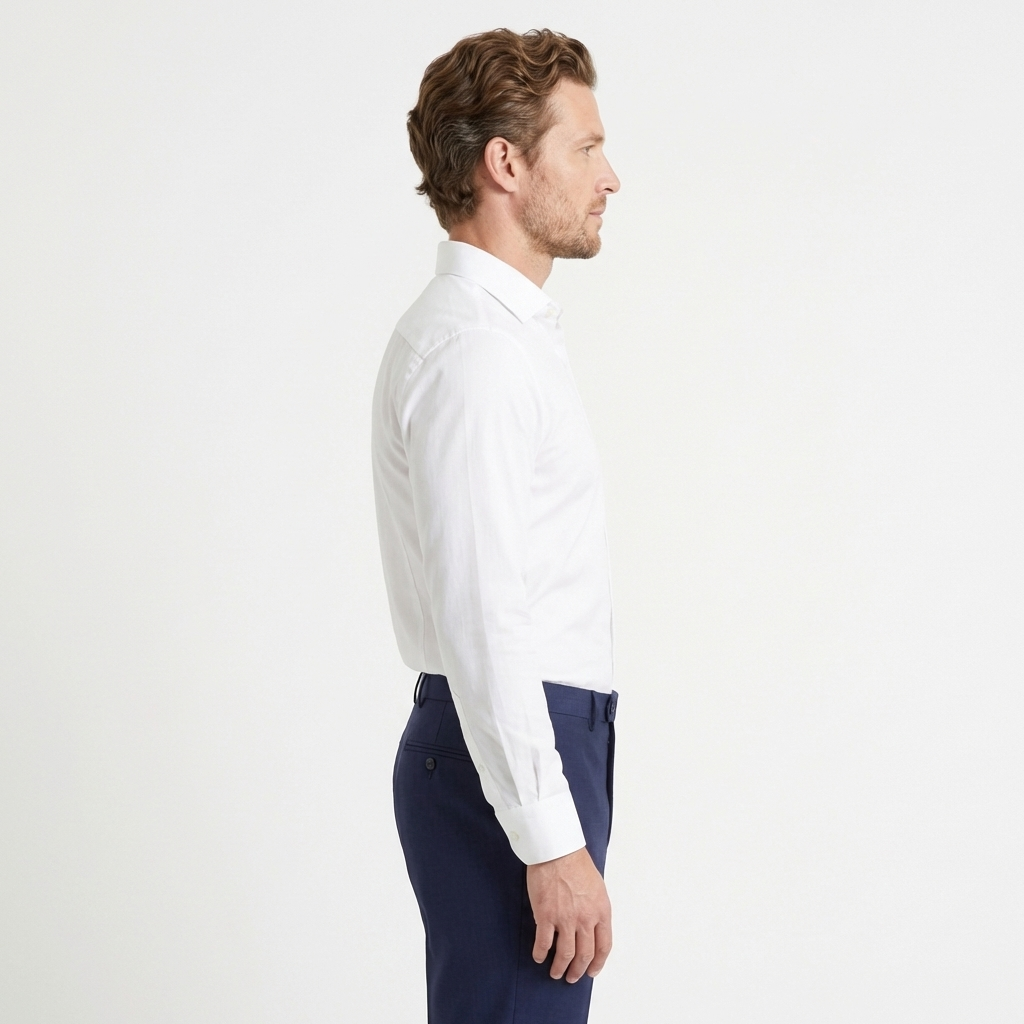 Navy Blue Tailored Suit Trousers