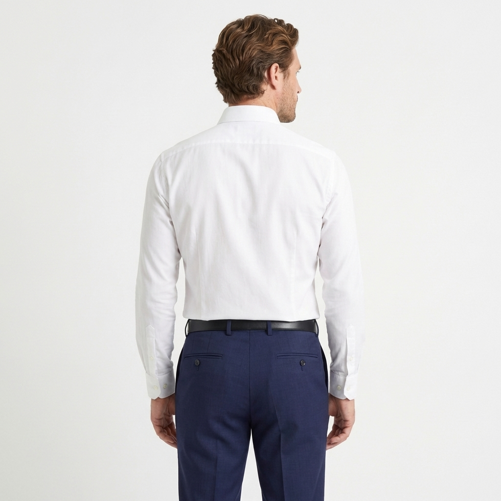 Navy Blue Tailored Suit Trousers
