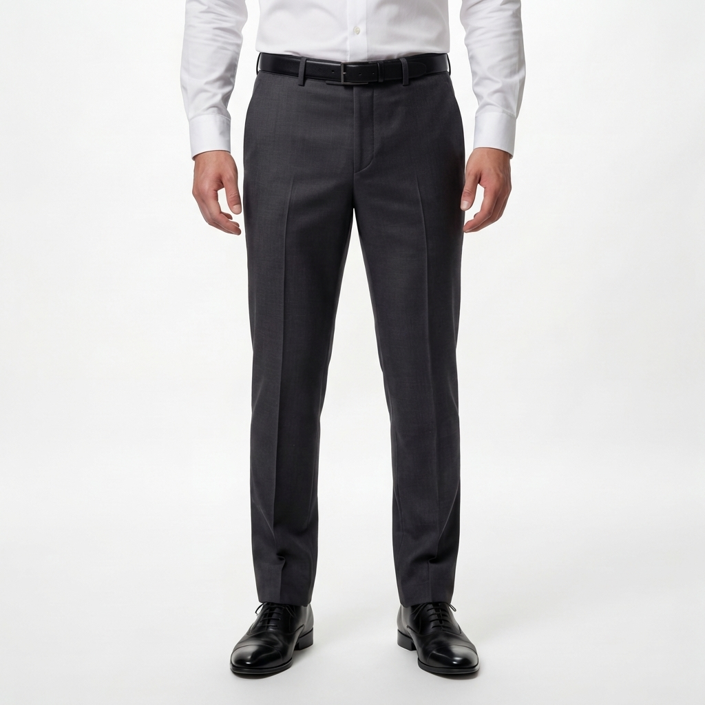 Charcoal Grey Tailored Suit Trousers