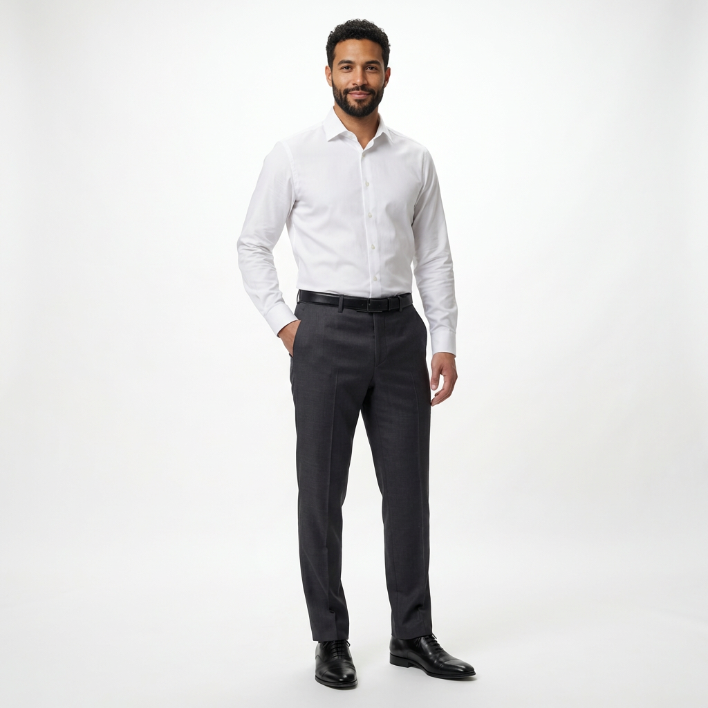 Charcoal Grey Tailored Suit Trousers