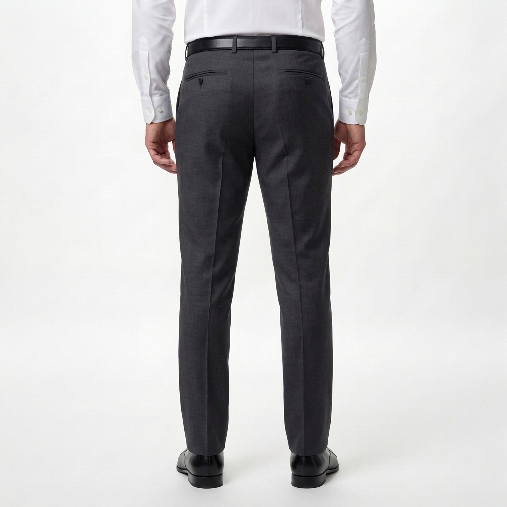 Charcoal Grey Tailored Suit Trousers
