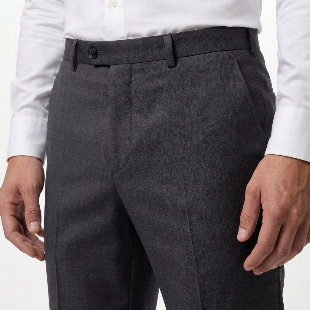Charcoal Grey Tailored Suit Trousers