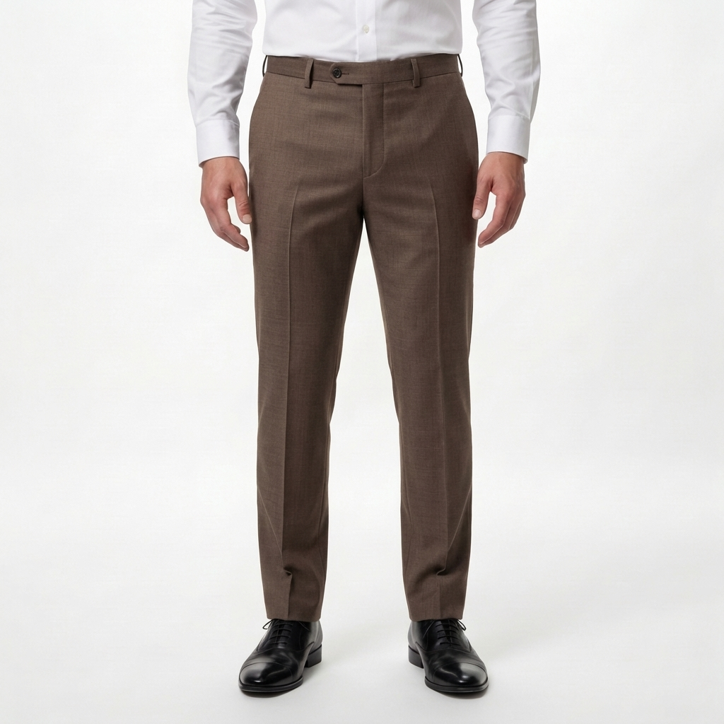 Brown Tailored Suit Trousers