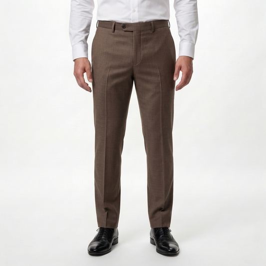 Brown Tailored Suit Trousers