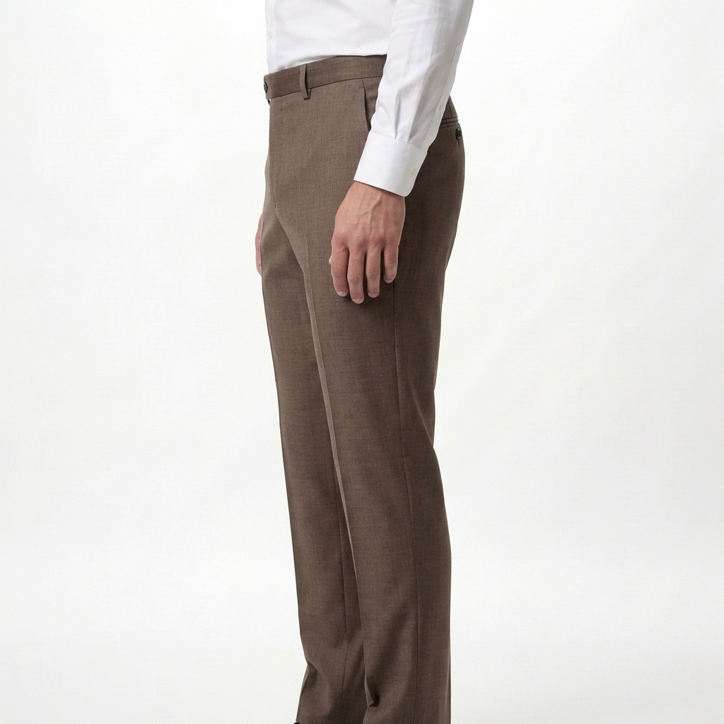 Brown Tailored Suit Trousers