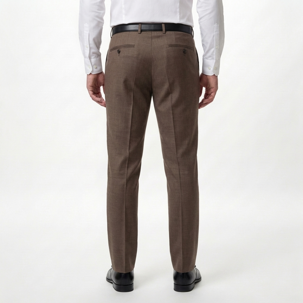 Brown Tailored Suit Trousers