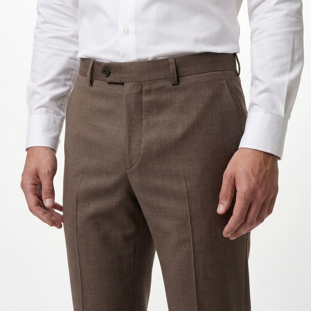 Brown Tailored Suit Trousers
