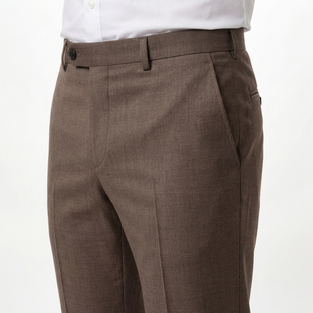 Brown Tailored Suit Trousers