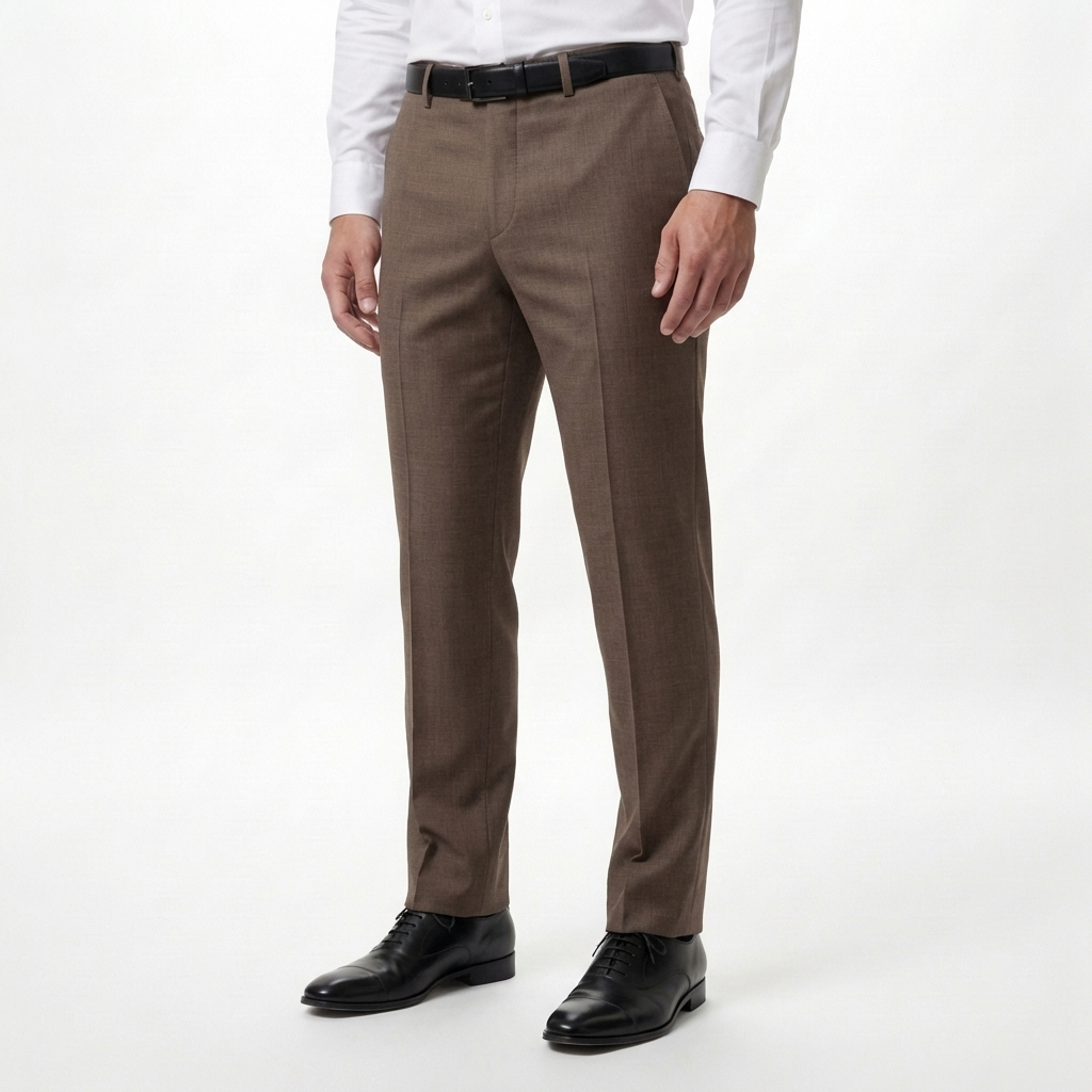 Brown Tailored Suit Trousers
