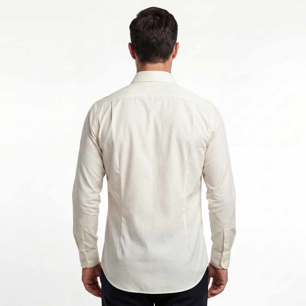 Tailored Off White Cotton Shirt