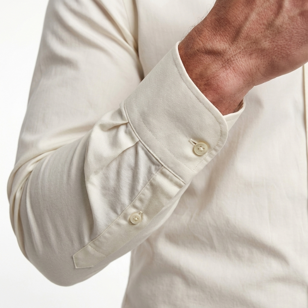 Tailored Off White Cotton Shirt