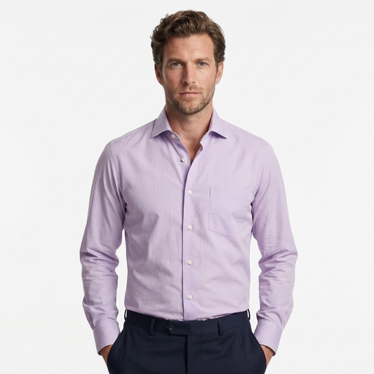 Tailored Lilac Cotton Shirt