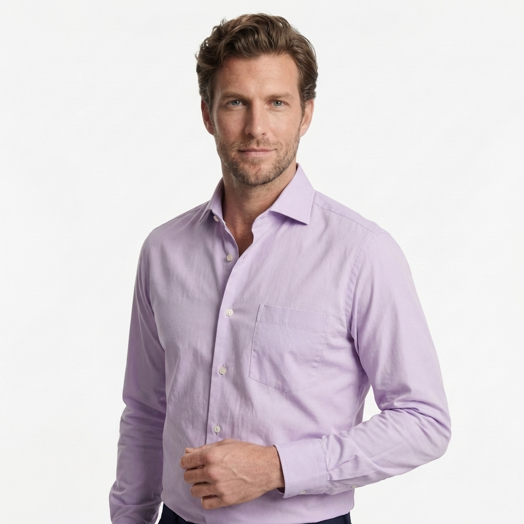 Tailored Lilac Cotton Shirt
