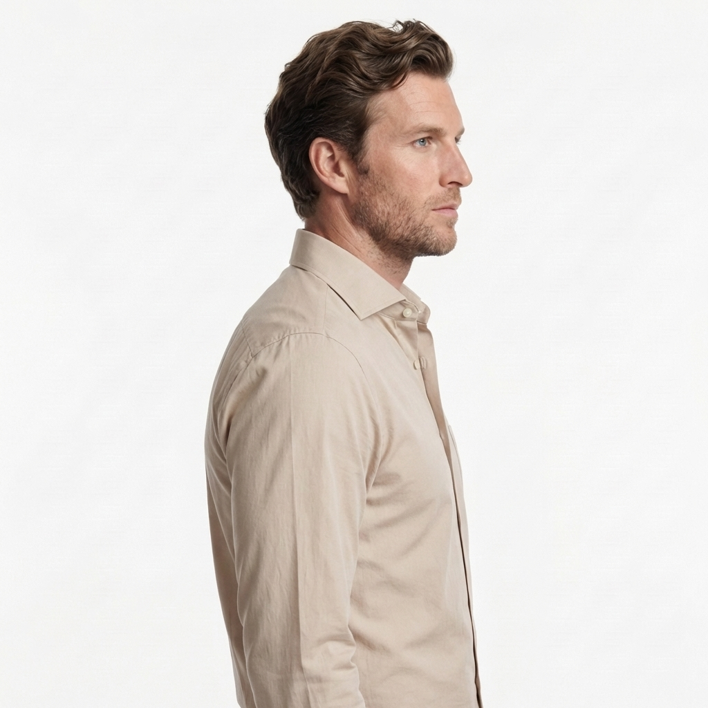 Tailored beige Cotton Shirt
