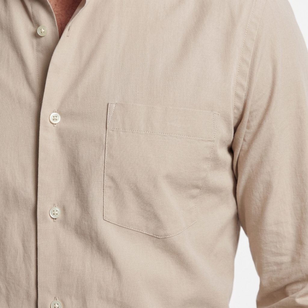 Tailored beige Cotton Shirt