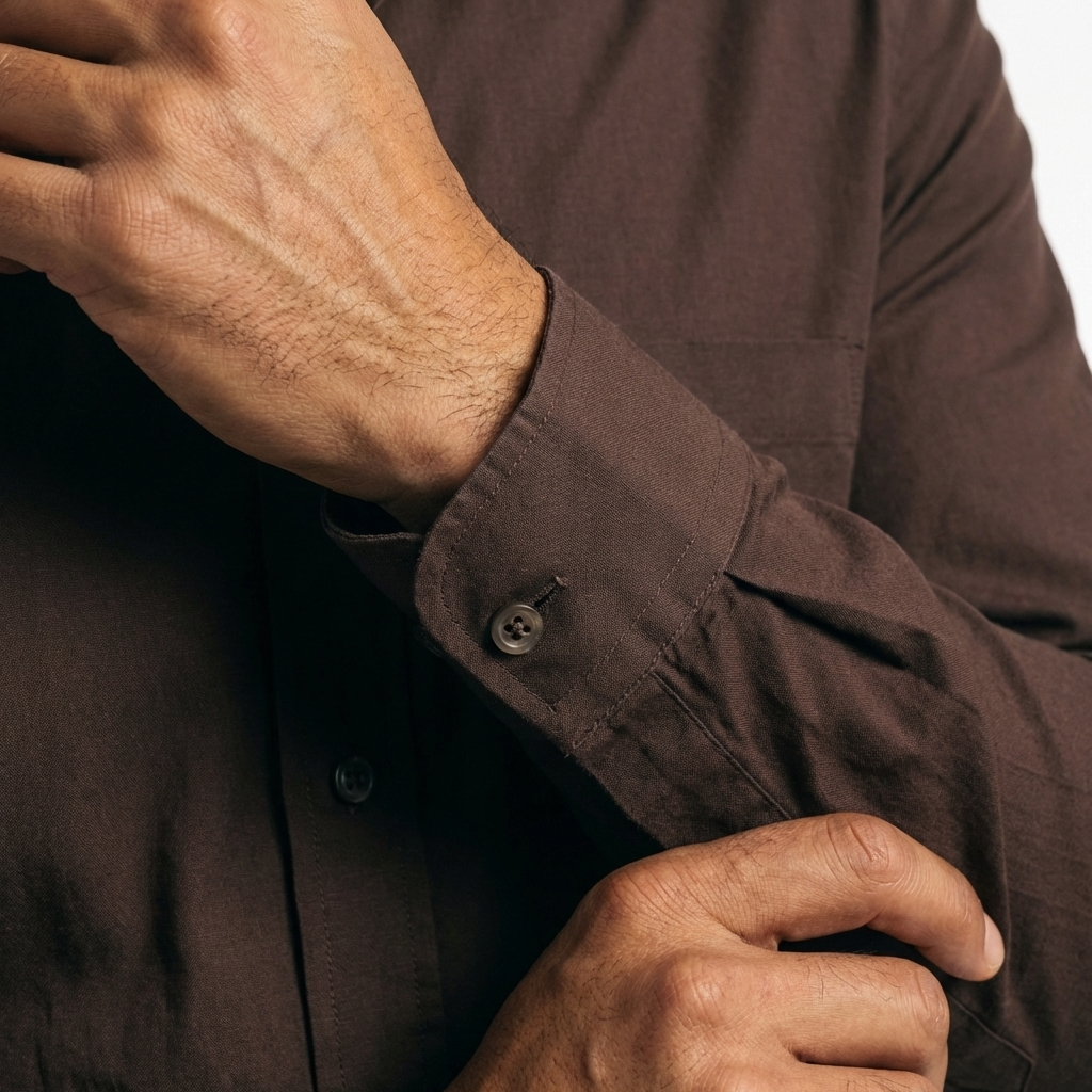 Tailored Brown Cotton Shirt