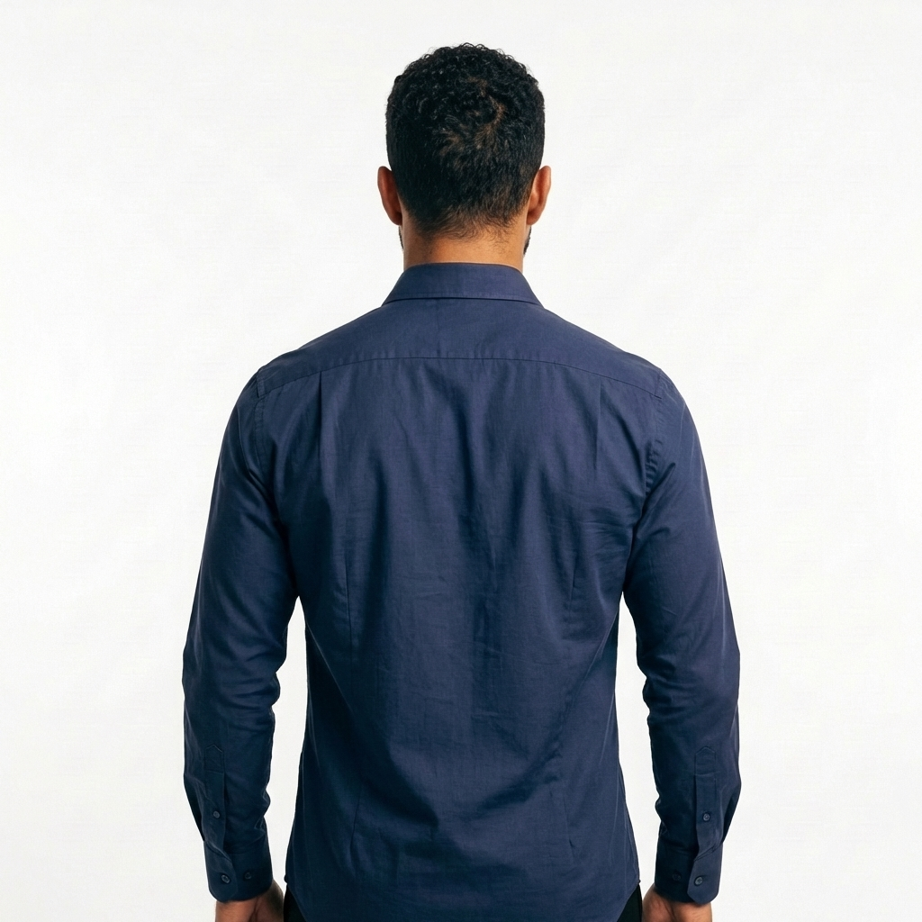 Tailored Navy Blue Shirt