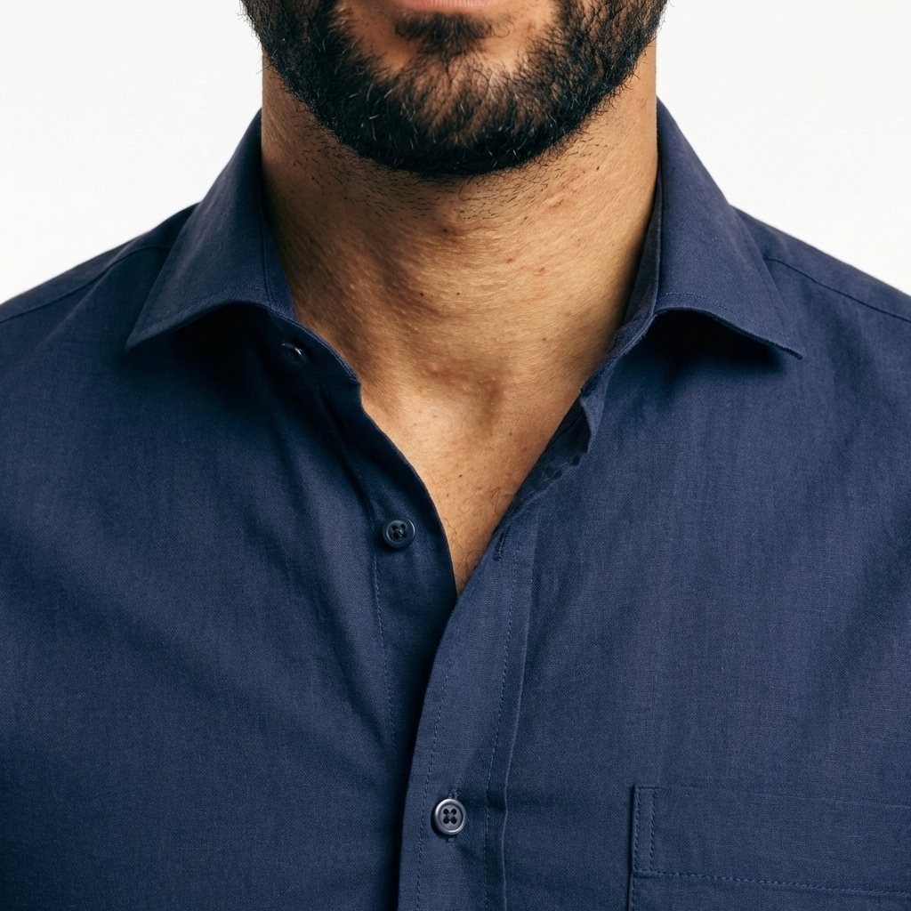 Tailored Navy Blue Shirt