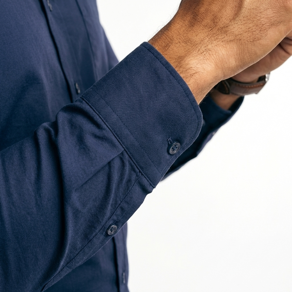 Tailored Navy Blue Shirt