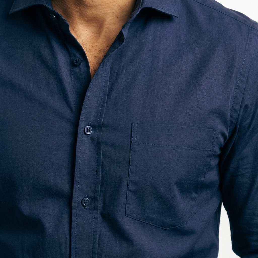 Tailored Navy Blue Shirt